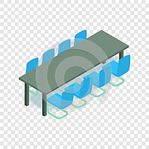 Meeting table icon isometric 3d style