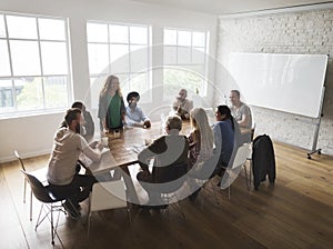 Meeting Table Networking Sharing Concept