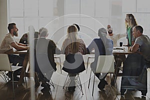 Meeting Table Networking Sharing Concept