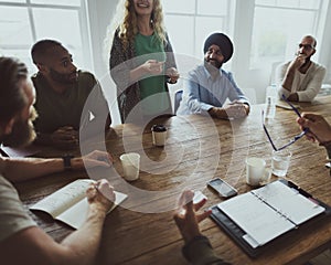 Meeting Table Networking Sharing Concept