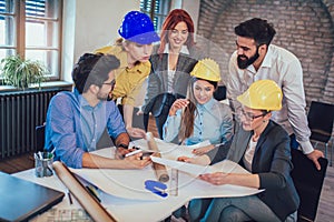 Meeting the team of engineers working on a construction project