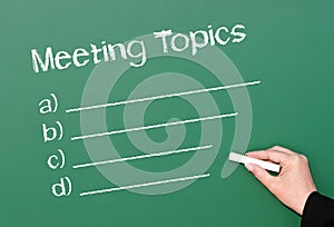 Meeting topics