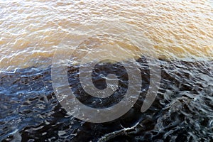 Meeting of waters - Rio Negro, Manaus, Brazil