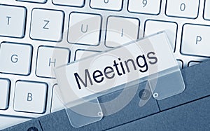 Meetings folder on computer