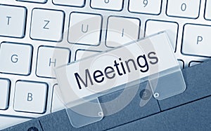 Meetings folder on computer photo