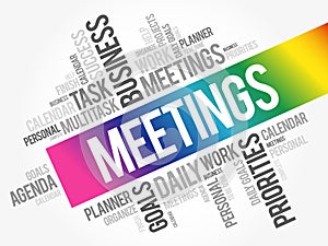 MEETINGS word cloud concept