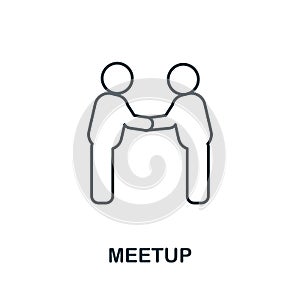 Meetup icon. Simple element from business management collection. Creative Meetup icon for web design, templates