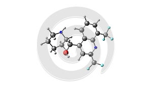 Mefloquine molecule rotating video Full HD