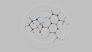 Mefloquine molecule rotating video Full HD