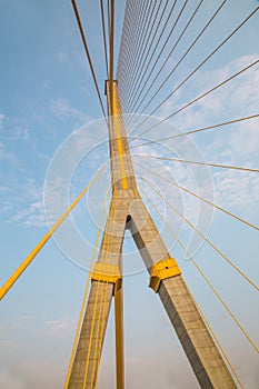 Mega bridge in Bangkok (Rama 8 Bridge)