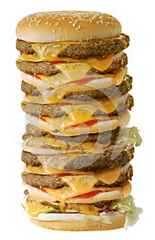 Mega cheeseburger photo