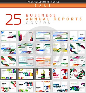 Mega collection of 25 business annual reports brochure cover templates