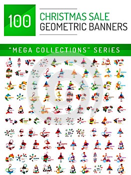 Mega collection of Christmas sale banner templates