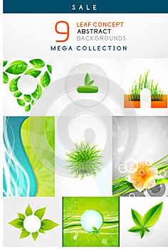 Mega collection of leaf abstract backgrounds