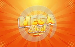 Mega Deal banner with editable text effect