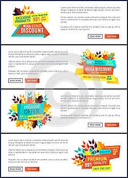 Mega Discount Natural Product Vector Illustration