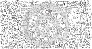 Mega Doodle Design Elements Vector Set