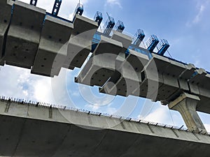 Mega infrastructure construction work of a bridge.