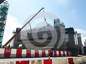 The mega infrastructure structure is under construction.