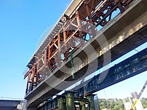 The mega infrastructure structure is under construction.