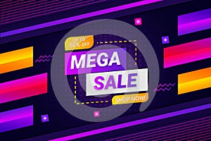 Geometric Mega Sale Abstract Background Design