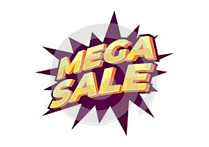 Mega sale banner template design, Big sale special offer. end of season special offer banner.