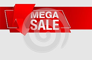 Mega Sale block for banner with arrow up