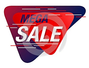 Mega Sale bright button or banner