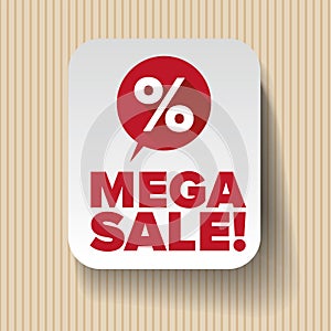 Mega sale label vector
