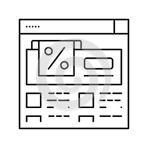 mega sale line icon vector illustration