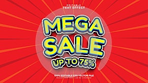 Mega Sale Text Effect, Editable Text Effect