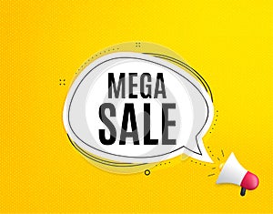 Mega Sale. Special offer price sign. Vector