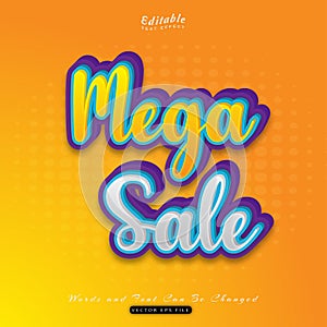 Mega sale text effect
