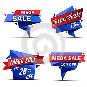 Mega Sale Vector Web Banner Background Design