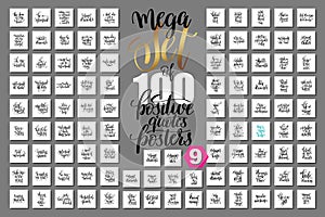 Mega set of 100 hand lettering positive quotes posters