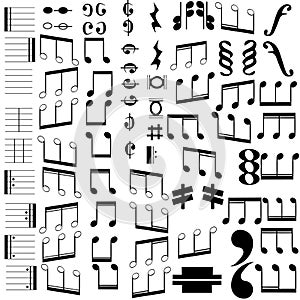 mega set of absolutely all musical symbols