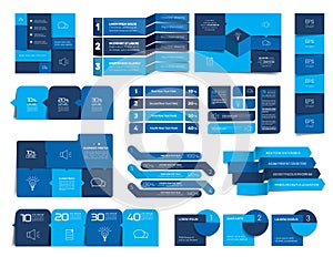 Mega set of infographics elements, schedules, tabs, banners, charts.