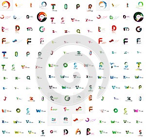 Mega set of letter logos