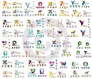 Mega set of letter logos