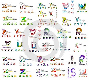 Mega set of letter logos