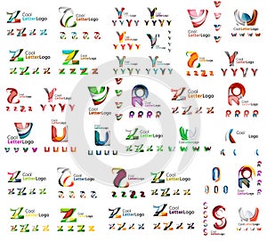 Mega set of letter logos