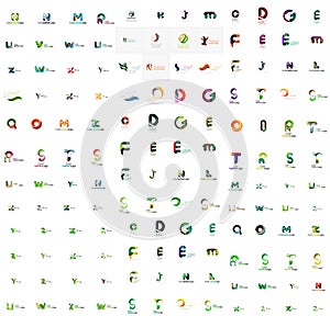 Mega set of letter logos