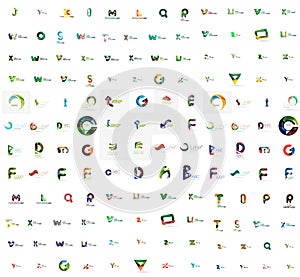 Mega set of letter logos