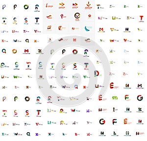 Mega set of letter logos