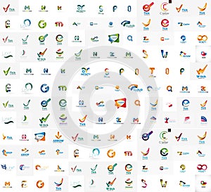 Mega set of letter logos