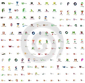 Mega set of letter logos