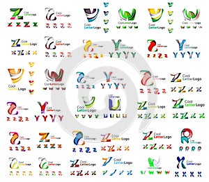 Mega set of letter logos