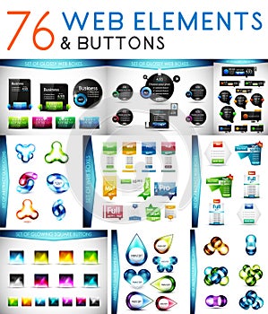 Mega set of vector web elements