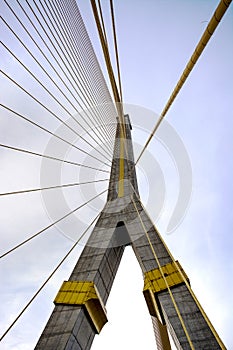 Mega sling Bridge,Rama 8, in bangkok Thailand.