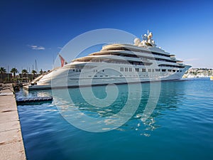 Mega yacht belonging to the super rich photo